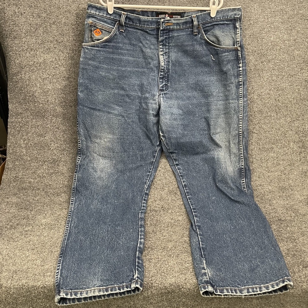 Wrangler Flame Resistant Relaxed Jean Pants Men's Sz 42x30 Blue Workwear